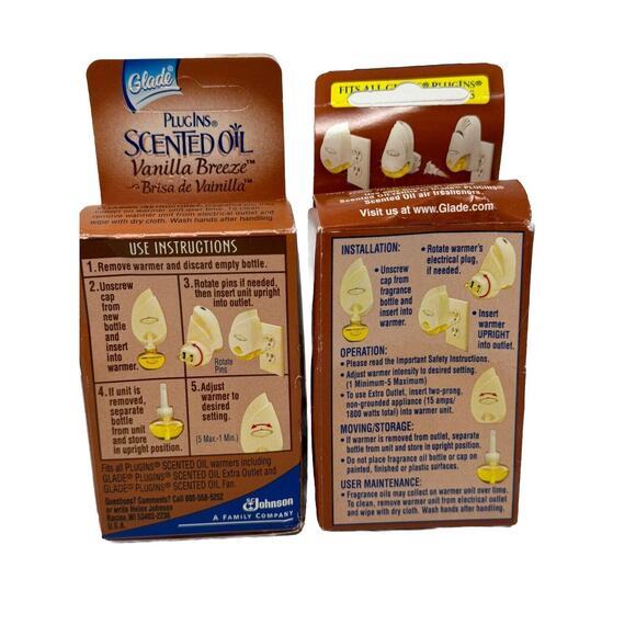 (2) Glade PlugIns Plug In Scented Oil Refill Vanilla Breeze Discontinued 2003 - Picture 3 of 5